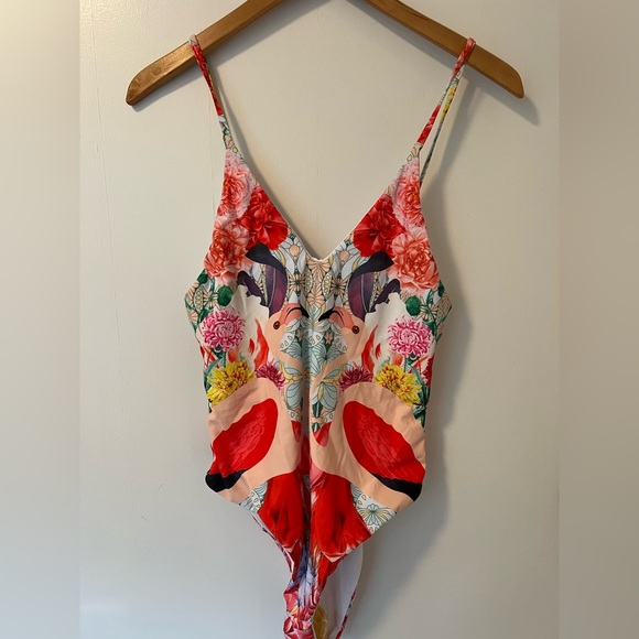 Tropical Floral One Piece Swimsuit - Picture 7 of 7